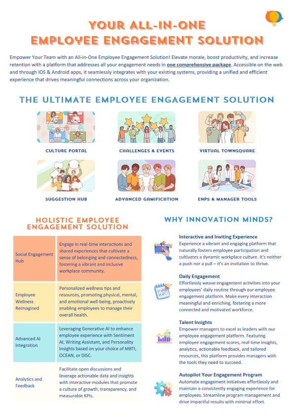 Innovation Minds - Employee Engagement Capability Sheet