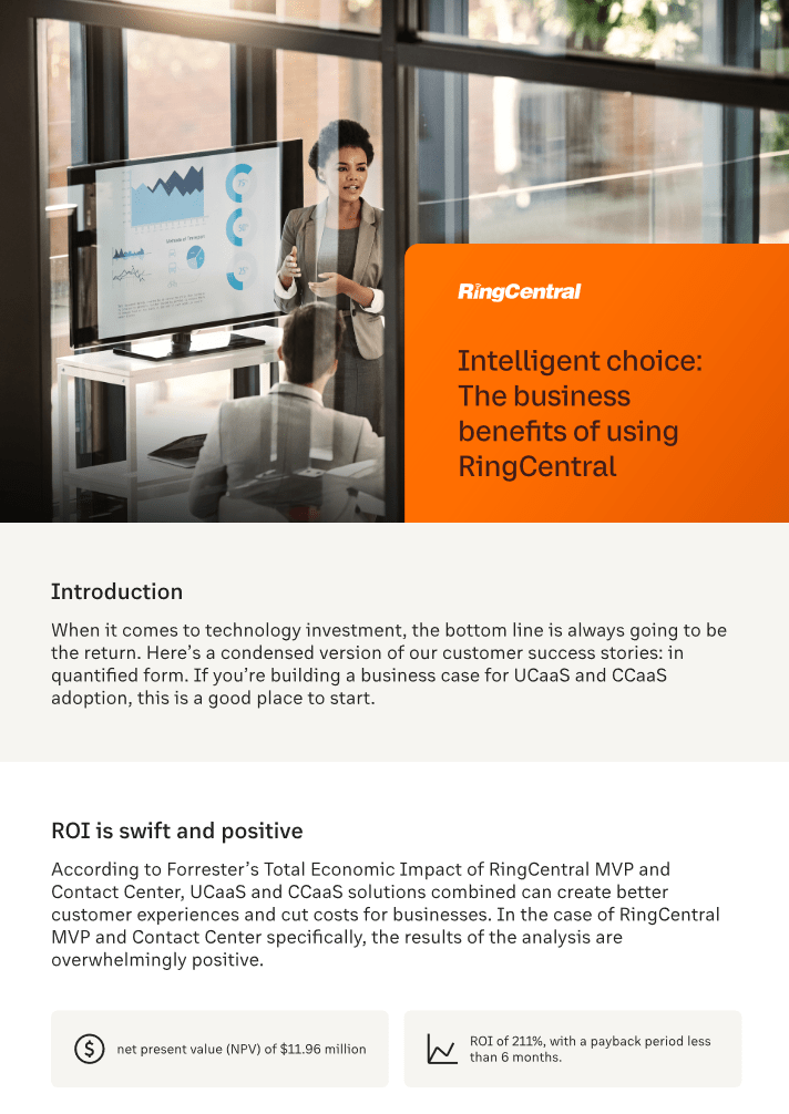 Intelligent Choice The Business Benefits of Using RingCentral