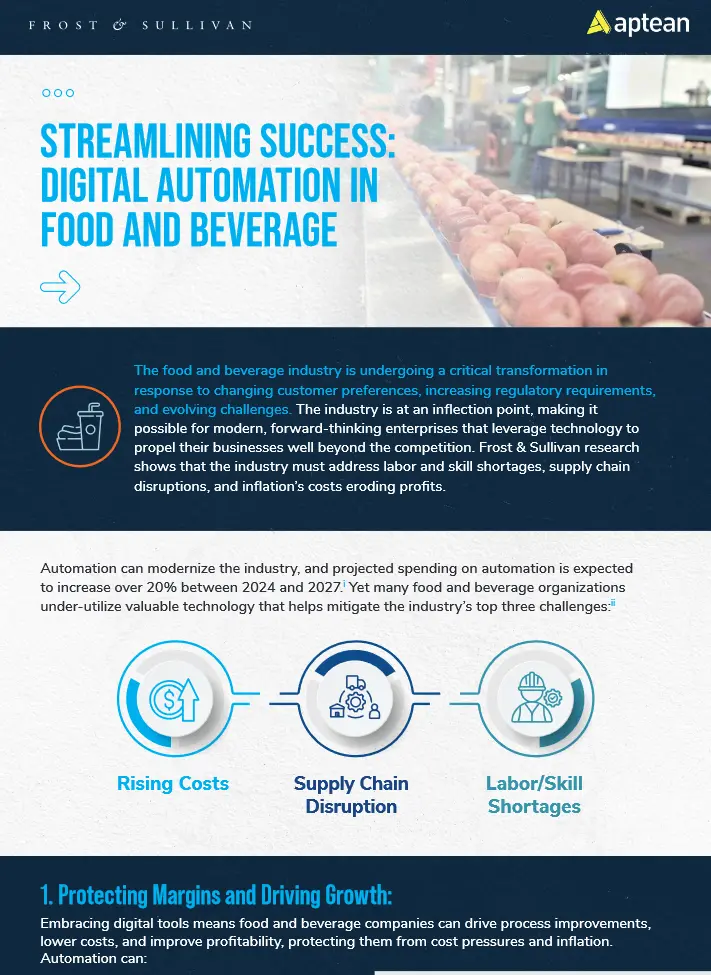 Streamlining Success Digital Automation in Food and Beverage